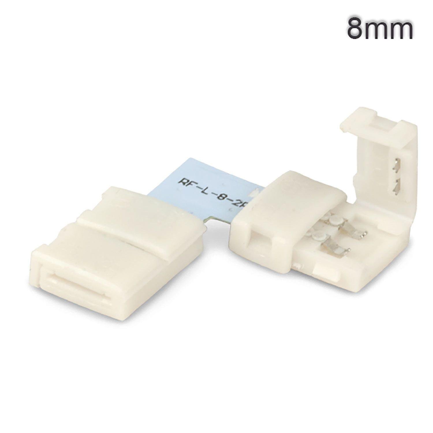 Γωνιακός Συνδετήρας Clip C1-28 για 8mm LED Ταινίες, 2 Πολ., IP20