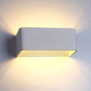 LED Φωτιστικό Τοίχου Up & Down 6W, Λευκό, 3000K