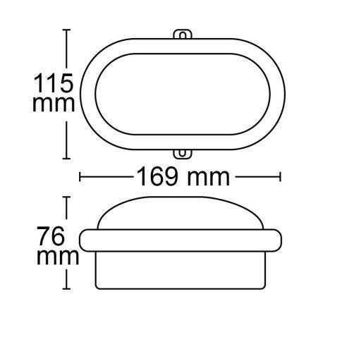 Φωτιστικό υπογείου LED, 10W, IP44, λευκό, ουδέτερο λευκό - Image 2