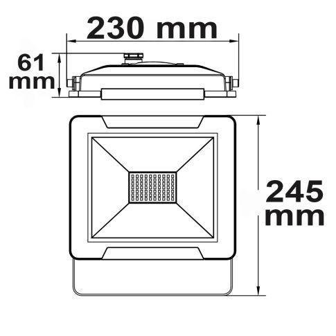 LED Fluter 50W, neutralweiß, schwarz, IP65 – Bild 3