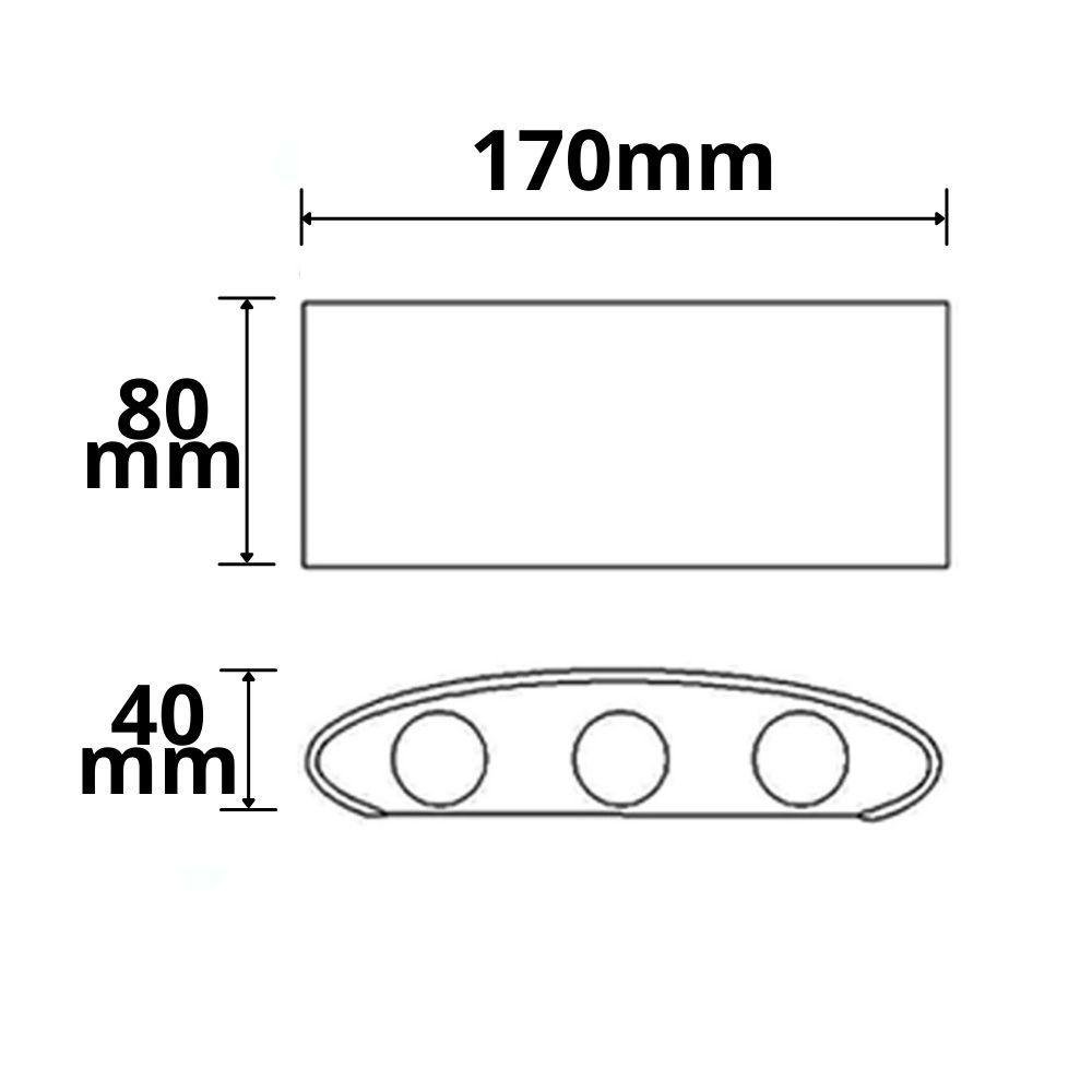 Led Απλίκα Τοίχου 6*1W CREE, IP54 - Image 3