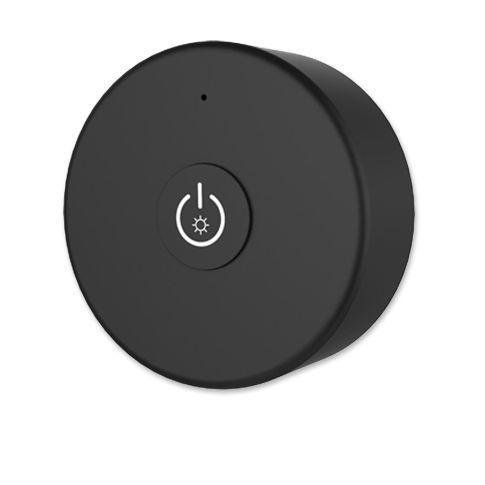 Sys-Pro Single Color LED Fernbedienung rund, Schwarz – 1 Zone, Batteriebetrieb