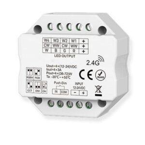 Ρυθμιστής Sys-Pro Push/Funk Mesh PWM, 1-4 κανάλια, 12-24V DC 4x3A