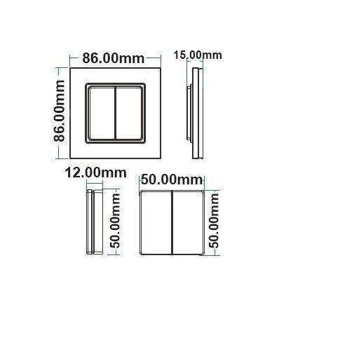 Sys-Pro Single Color LED Aufputz-Tastfernbedienung – 2 Zonen, Batterie – Bild 2