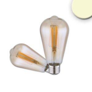E27 Vintage Line LED ST64 Λάμπα 7W, ζεστό λευκό, γυαλί amber