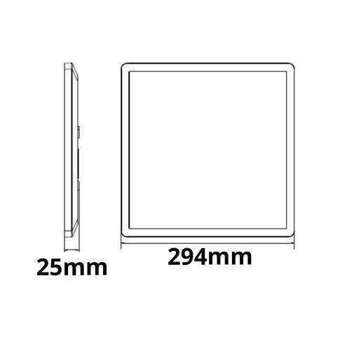 LED Deckenleuchte Slim300 Up&Down, weiß, 18W, eckig, 300x300mm, warmweiß – Bild 2