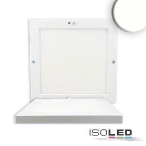 Φωτιστικό οροφής Slim γωνιακό λευκό, 220x220mm, με αισθητήρα κίνησης PIR, 18W, ενσωματωμένος μετασχηματιστής, ουδέτερο λευκό