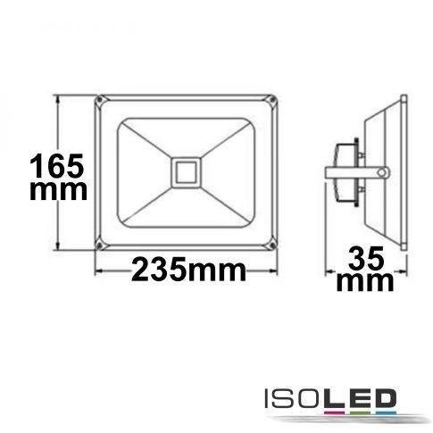 LED Fluter Pad 50W, weiß, 4000K 100cm Kabel – Bild 2