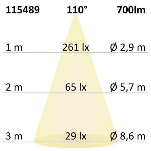 LED Deckenleuchte PRO weiß, 8W, eckig, 120x120mm, ColorSwitch 2700|3000|4000K, dimmbar – Bild 5