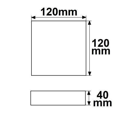 LED Deckenleuchte PRO weiß, 8W, eckig, 120x120mm, ColorSwitch 2700|3000|4000K, dimmbar – Bild 2