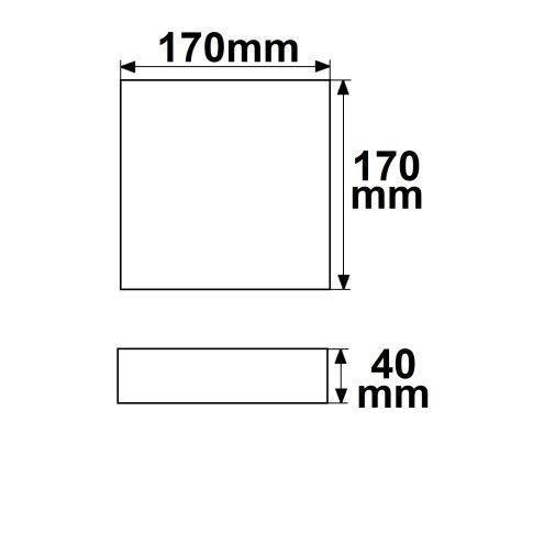 LED Deckenleuchte PRO weiß, 15W, eckig, 170x170mm, ColorSwitch 2700|3000|4000K, dimmbar – Bild 2