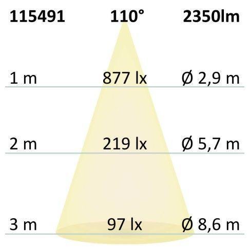 LED Deckenleuchte PRO weiß, 24W, eckig, 225x225mm, ColorSwitch 2700|3000|4000K, dimmbar – Bild 3