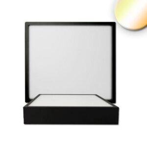 Φωτιστικό οροφής LED PRO μαύρο, 24W, γωνιακό, 225x225mm, ColorSwitch 2700|3000|4000K, dimmable