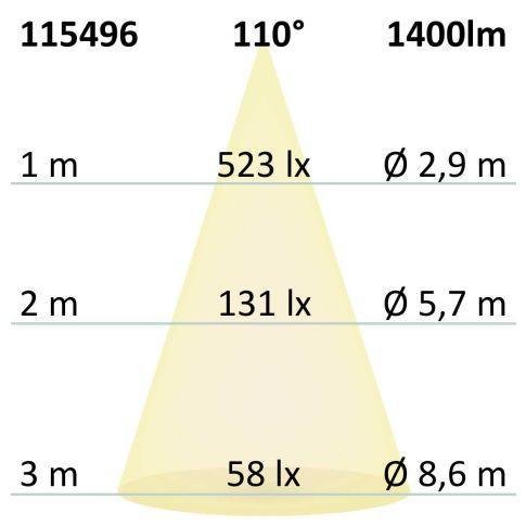 LED Deckenleuchte PRO weiß, 15W, rund, DN170, ColorSwitch 2700|3000|4000K, dimmbar – Bild 2