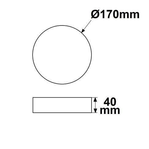LED Deckenleuchte PRO weiß, 15W, rund, DN170, ColorSwitch 2700|3000|4000K, dimmbar – Bild 3