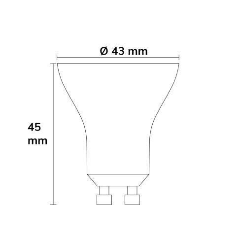 LED Spot SYS-GU10, rund, 5W, CRI90, 3000K, dimmbar (exkl. Cover, exkl. Einbaurahmen) – Bild 2