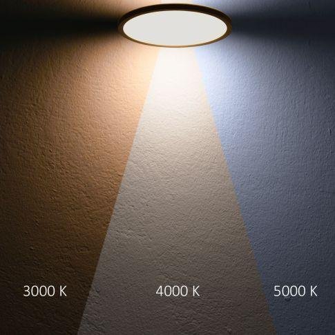 LED Deckenleuchte Slim400 PRO, 25W, schwarz, rund, IP44, DN400, 3000|4000|5000K, Up&Down – Bild 2