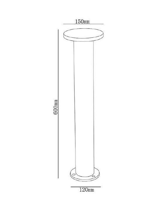LED Gartenleuchte 12W 3000K Schwarz, 60 cm – Bild 4