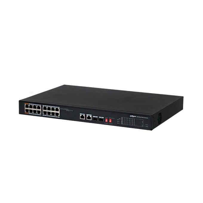 Dahua 16-Port Managed Layer 2 PoE Switch PFS4218-16ET-240-V3 – Hohe Leistung, Langstrecke, Intelligent