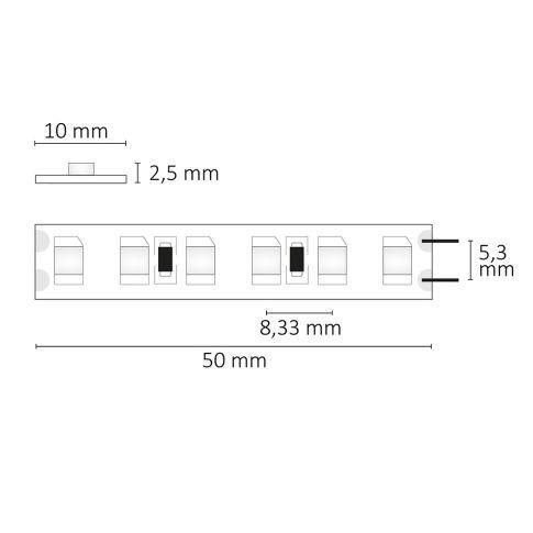 LED SIL830 Flexband, 24V DC, 9,6W, IP20, 3000K, 5m Rolle, 120 LED/m – Bild 3