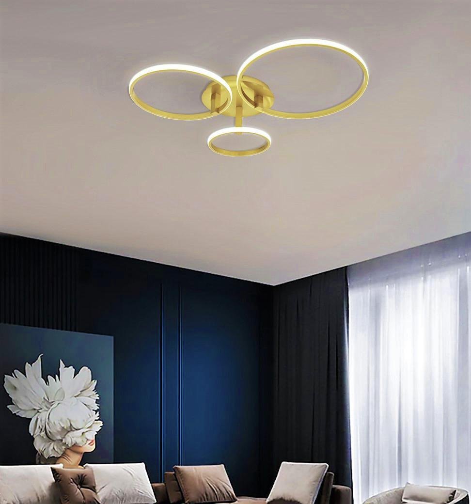 LED Wandleuchte Sevilla Gold, 3+1 Weißtöne & Dimmbar mit Fernbedienung