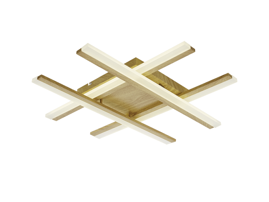 LED Wandleuchte MALLORCA Wood, 3-in-1 Weißtöne & Dimmbar mit 2.4GHz Fernbedienung – Bild 2
