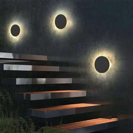 LED Wandleuchte 6W – Schwarz, 3000K, IP65