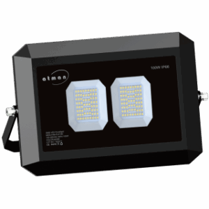 LED Strahler 100W Super Slim Schwarz – Warmweiß 3000K, IP65