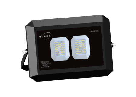 LED Strahler 100W Super Slim Schwarz – Warmweiß 3000K, IP65