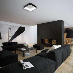 LED Wandleuchte LAS PALMAS, 55W, Dimmbar, 3-in-1 Lichtfarben, Kabellose Steuerung, Grau