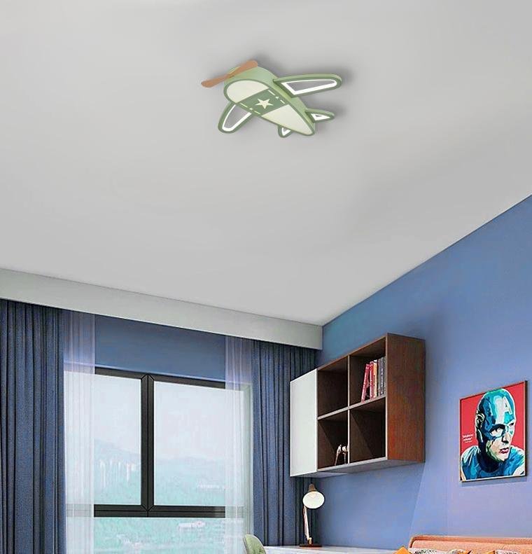 Παιδικό Φωτιστικό LED AIRPLANE 55W Dimmable με Τηλεχειριστήριο 2.4GHz