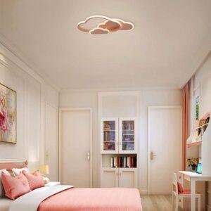 Παιδικό Φωτιστικό Οροφής LED Cloud 86W Ροζ Dimmable με Τηλεχειριστήριο