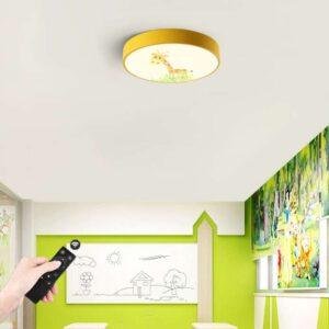 Παιδικό Φωτιστικό Οροφής LED Giraffe 60W Κίτρινο Dimmable με Τηλεχειριστήριο
