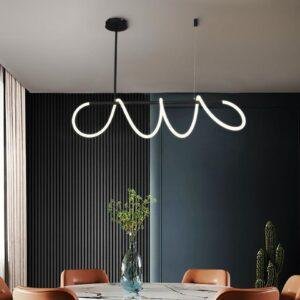 LED Pendelleuchte LYON, 57W, 5700lm, Neutralweiß 3700K, Schwarz