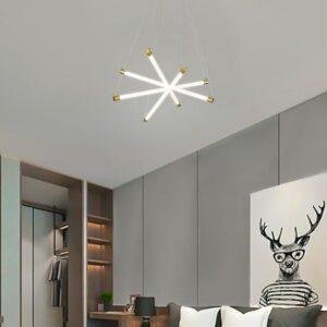 Κρεμαστό Φωτιστικό LED LORIENT, 30W, 3000lm, Φυσικό Λευκό 3700K, Μαύρο + Χρυσό