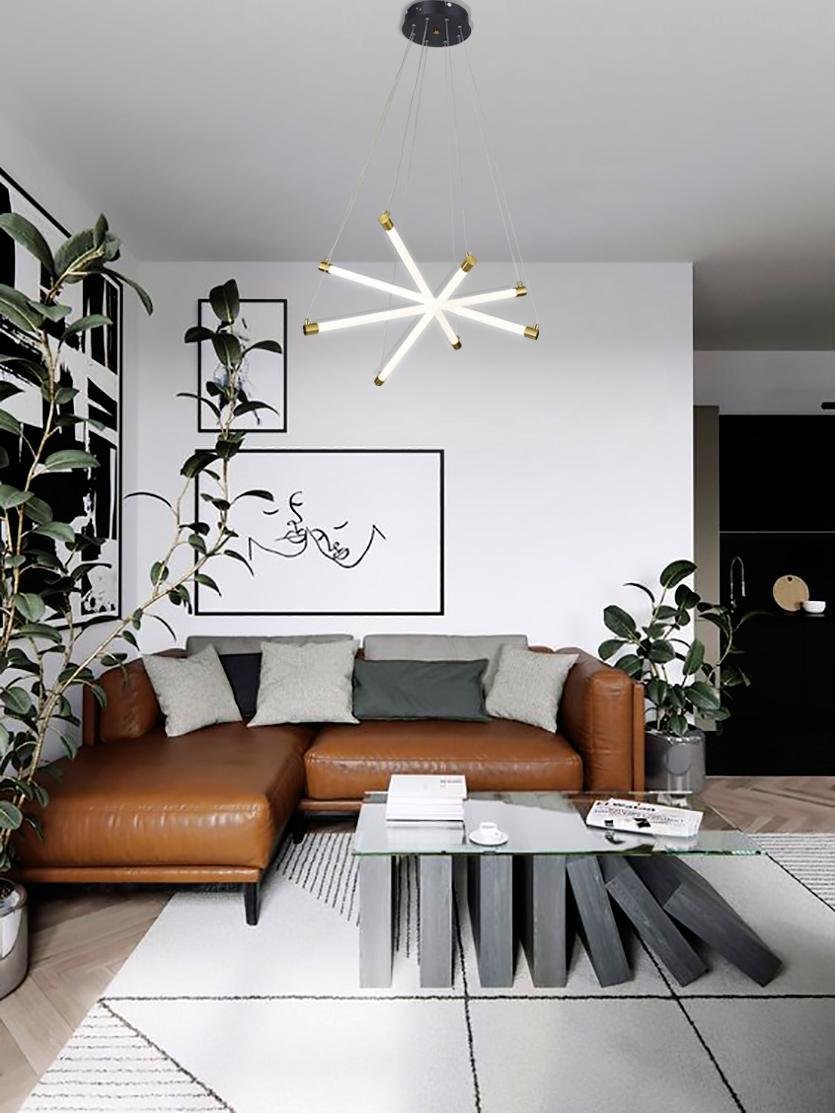 Κρεμαστό Φωτιστικό LED LORIENT, 30W, 3000lm, Φυσικό Λευκό 3700K, Μαύρο + Χρυσό - Image 2