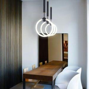 LED Pendelleuchte TOULOUSE, 10W, 1000lm, Neutralweiß 3700K, Schwarz + Gold