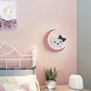 Απλίκα Τοίχου LED Pink Kitty 36W Λευκό/Ροζ με Ρυθμιζόμενο Χρώμα Φωτισμού