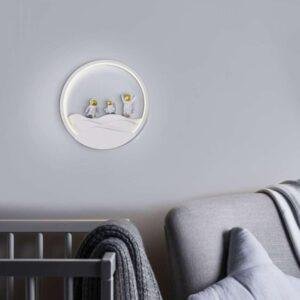 LED φωτιστικό απλίκα τοίχου λευκή Space 18W εναλλαγής φωτισμού 3 σε 1