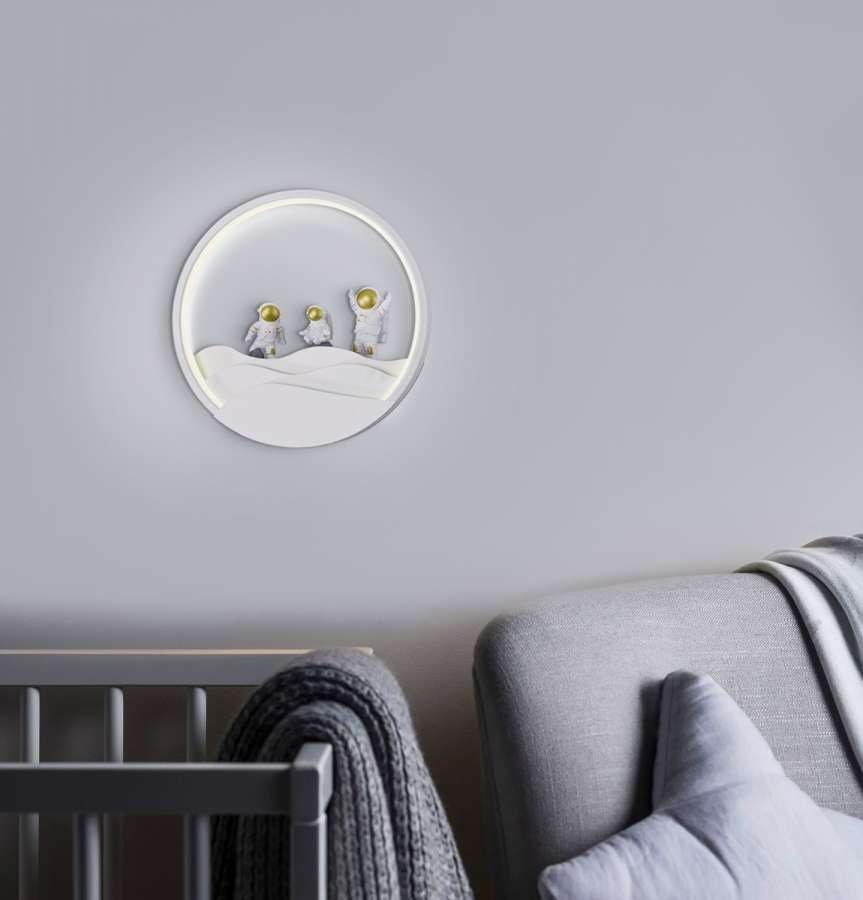 LED φωτιστικό απλίκα τοίχου λευκή Space 18W εναλλαγής φωτισμού 3 σε 1