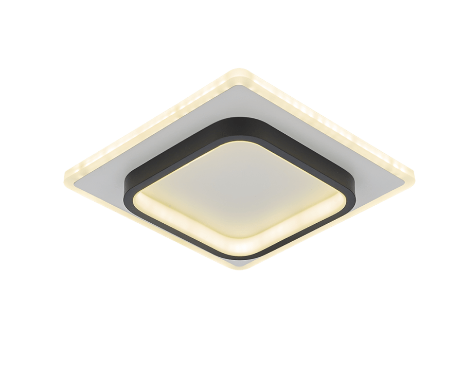 LED Deckenleuchte CAEN, 25W, 2500lm, 3 Lichtfarben per Schalter, Schwarz + Weiß – Bild 2