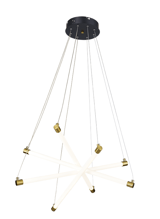 Κρεμαστό Φωτιστικό LED LORIENT, 30W, 3000lm, Φυσικό Λευκό 3700K, Μαύρο + Χρυσό - Image 3