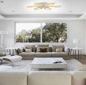 Επιτοίχιο Φωτιστικό LED PAMPLONA, 82W, Dimmable, 3+1 Αποχρώσεις Λευκού, Ασύρματο Τηλεχειριστήριο, Λευκό