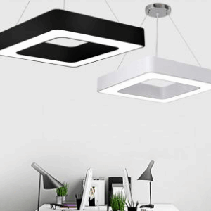 LED Pendelleuchte PADOVA, 48W, Warmweiß 3000K, 4600lm, Schwarz