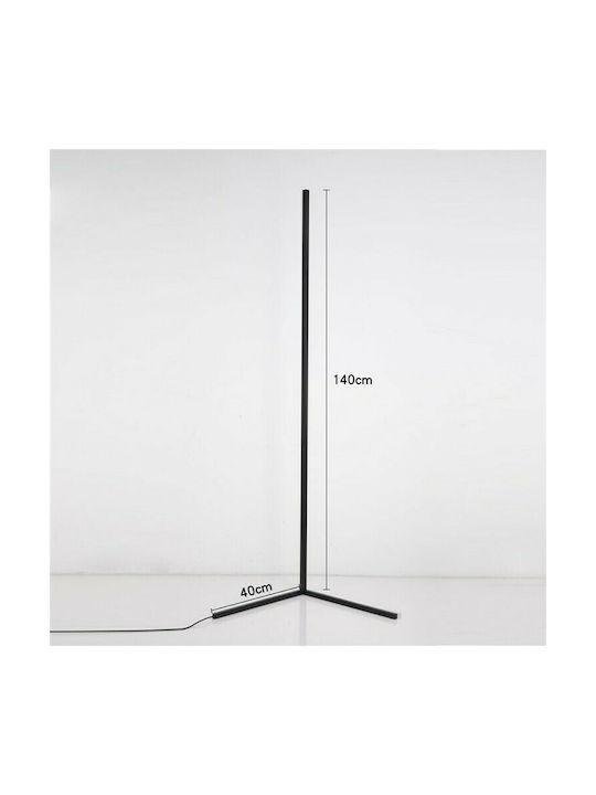 Φωτιστικό LED δαπέδου LAS VEGAS 13W – Dimmable, RGB + Ψυχρό/Φυσικό/Θερμό, Τηλεχειριστήριο, Μαύρο - Image 3
