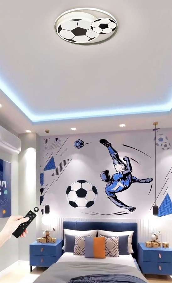 Led Deckenleuchte 60Watt Fußball mit drahtloser Fernbedienung