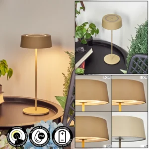 Ασύρματο Φωτιστικό LED με Dimmer Αφής – 2.2W, Χρυσό, IP54