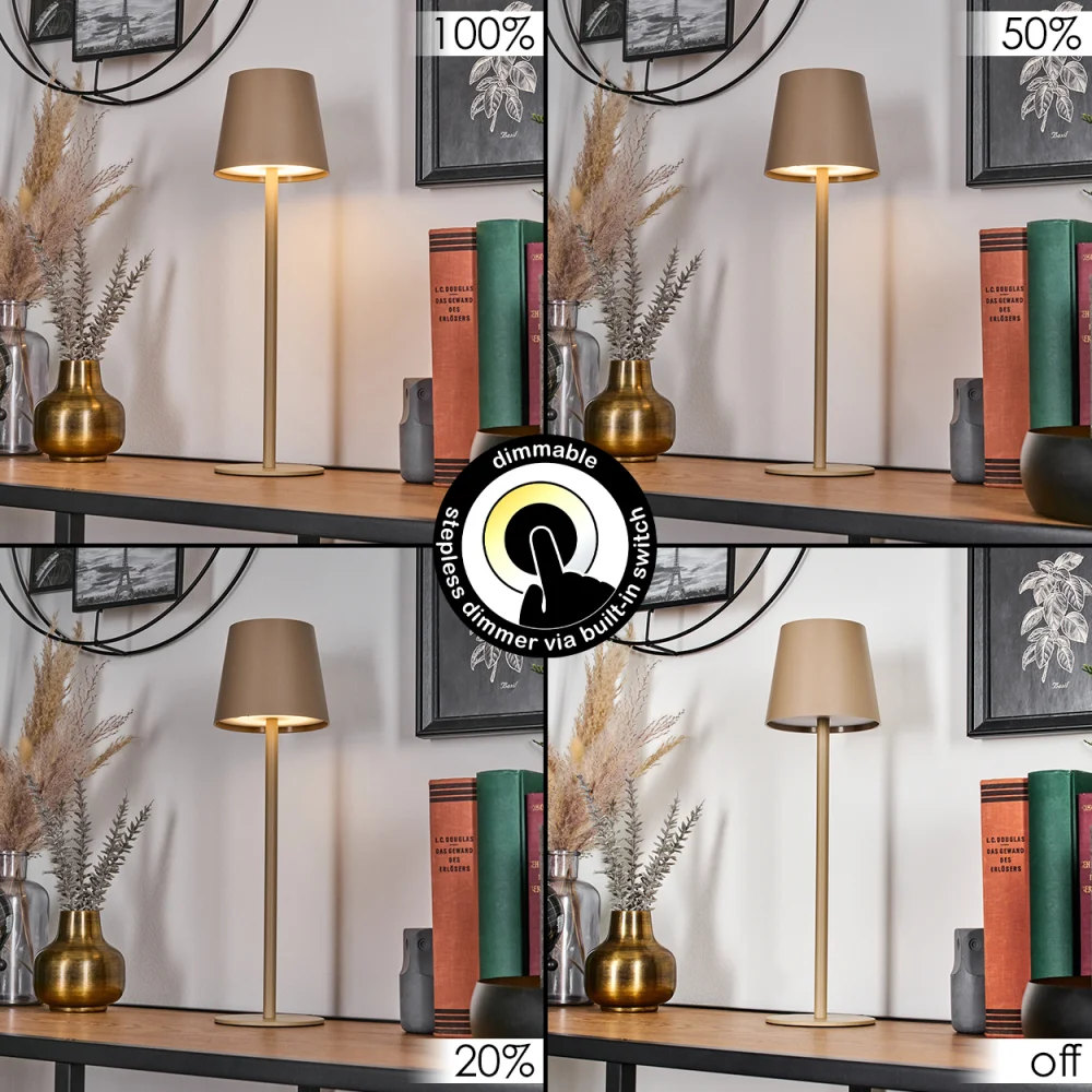 Επιτραπέζιο φωτιστικό Salgadinho LED μπεζ - Image 3
