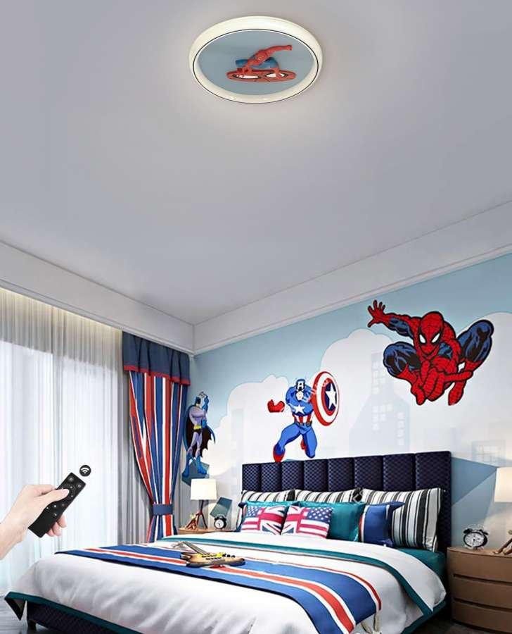 Spiderman LED Deckenleuchte 60W – Kinderzimmer Lampe mit Fernbedienung