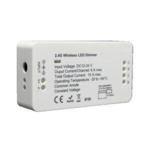 Δέκτης Dimmer για 12V/24V LED με Απεριόριστη Συζεύξη Συσκευών